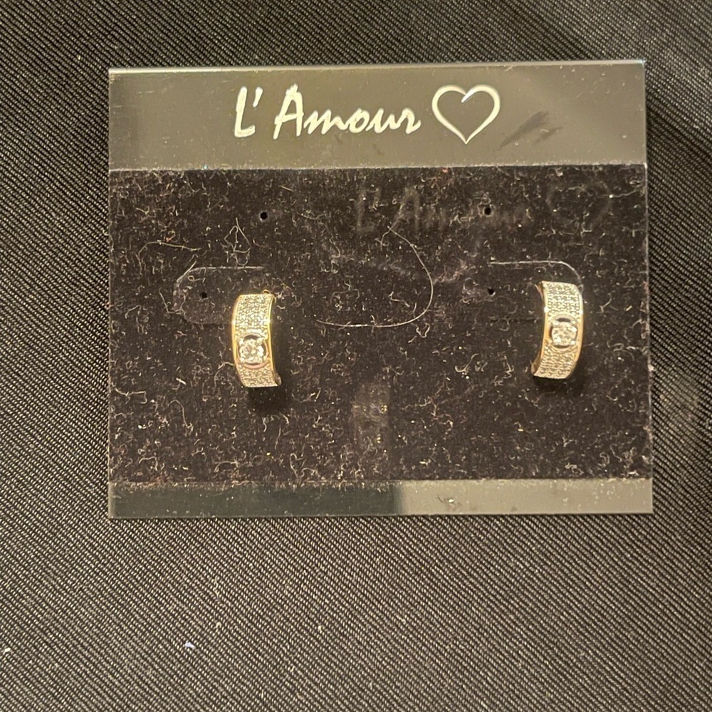 L'Amour Silver and‎ Crystal Earrings